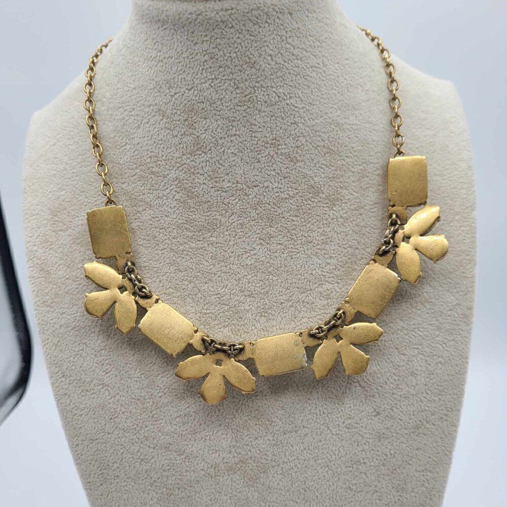 J Crew Rectangle Cluster Clear Crystal Necklace - image 2